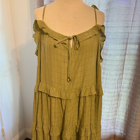 Forever 21 Dresses & Skirts - Forever 21 Sage Green Dress with Ruffles